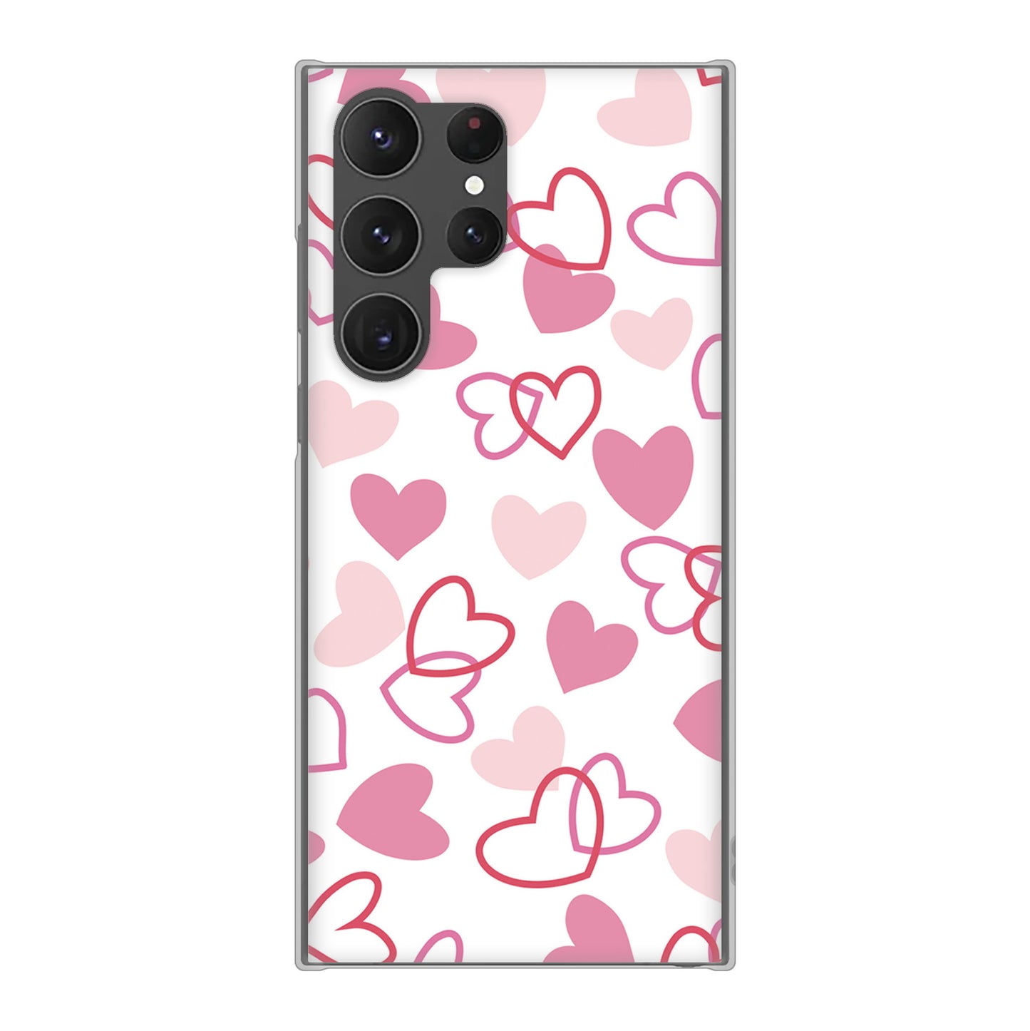 Galaxy S23 Ultra SCG20 au ハートがいっぱい ハードケース 背面印刷