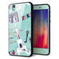 AQUOS sense SH-01K docomo 強化ガラス＆TPUスマホケース ガラプリ【EK812 ビューティフルパリブルー】