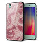 AQUOS sense SH-01K docomo 強化ガラス＆TPUスマホケース ガラプリ【SC846 フラワーヴェルニ花ピンク（ローズヴェルール）】