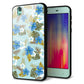 AQUOS sense SHV40 au 強化ガラス＆TPUスマホケース ガラプリ【SC883 ハワイアンアロハレトロ（ブルー）】