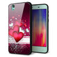 AQUOS sense SHV40 au 強化ガラス＆TPUスマホケース ガラプリ【VA835 ハートの息吹】