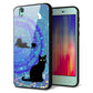 AQUOS sense SHV40 au 強化ガラス＆TPUスマホケース ガラプリ【YJ327 魔法陣猫 キラキラ　かわいい】