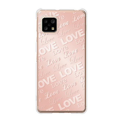 AQUOS sense4 SH-41A docomo エンボス風LOVEリンク ハードケース 背面印刷