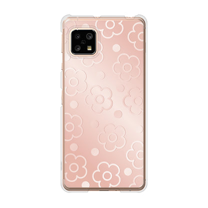 AQUOS sense4 SH-41A docomo エンボス風デイジーシンプル ハードケース 背面印刷