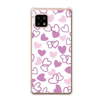 AQUOS sense4 SH-41A docomo ハートがいっぱい ハードケース 背面印刷