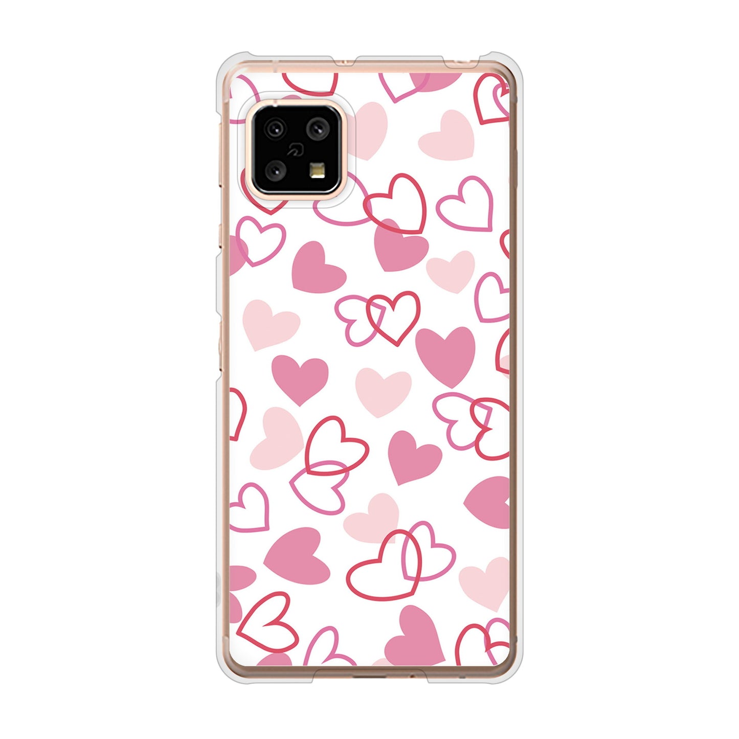 AQUOS sense4 SH-41A docomo ハートがいっぱい ハードケース 背面印刷
