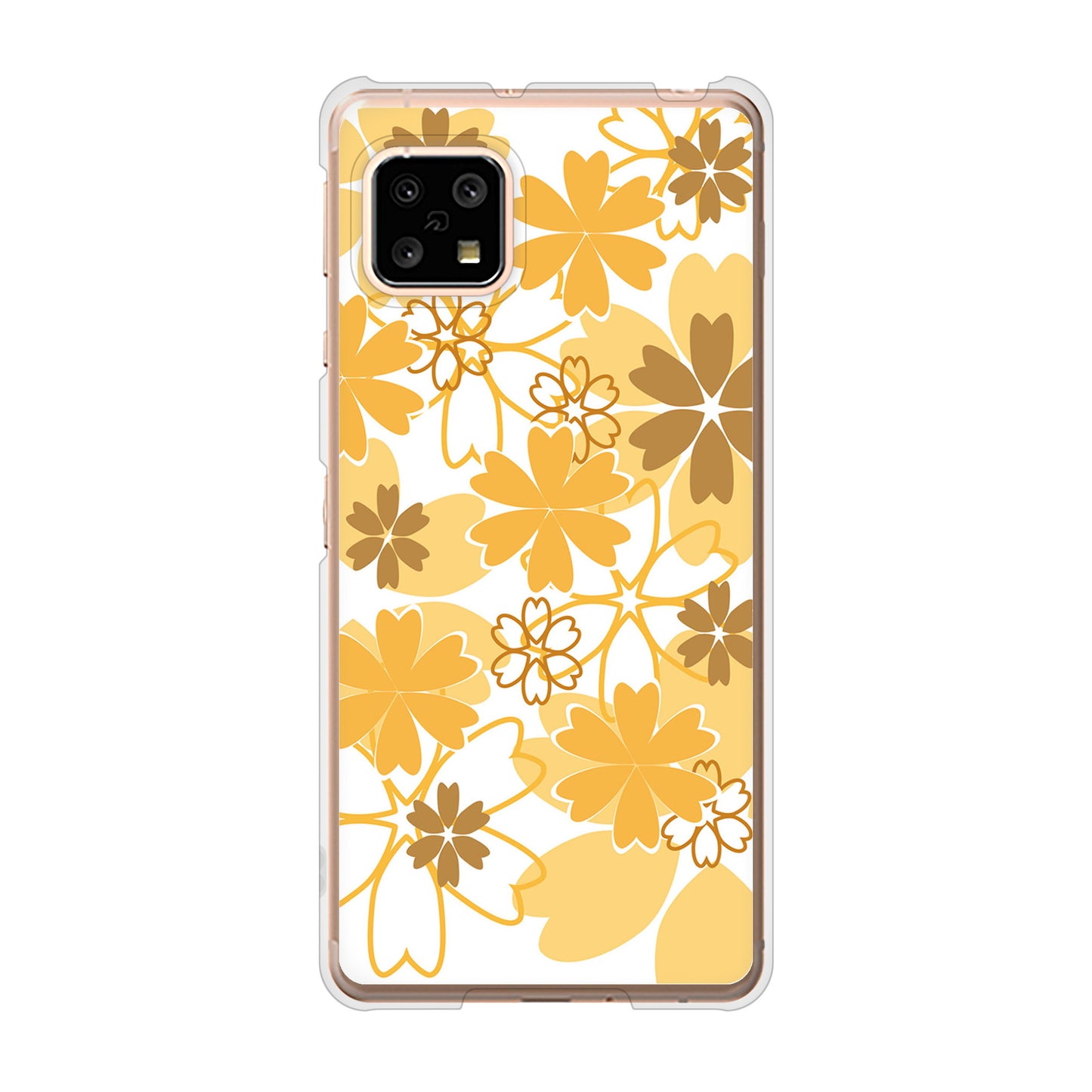 AQUOS sense4 SH-41A docomo 重なり合う花 ハードケース 背面印刷