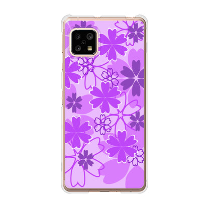 AQUOS sense4 SH-41A docomo 重なり合う花 ハードケース 背面印刷
