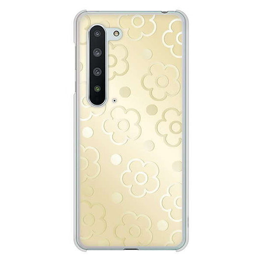 AQUOS R5G SH-51A docomo エンボス風デイジーシンプル ハードケース 背面印刷