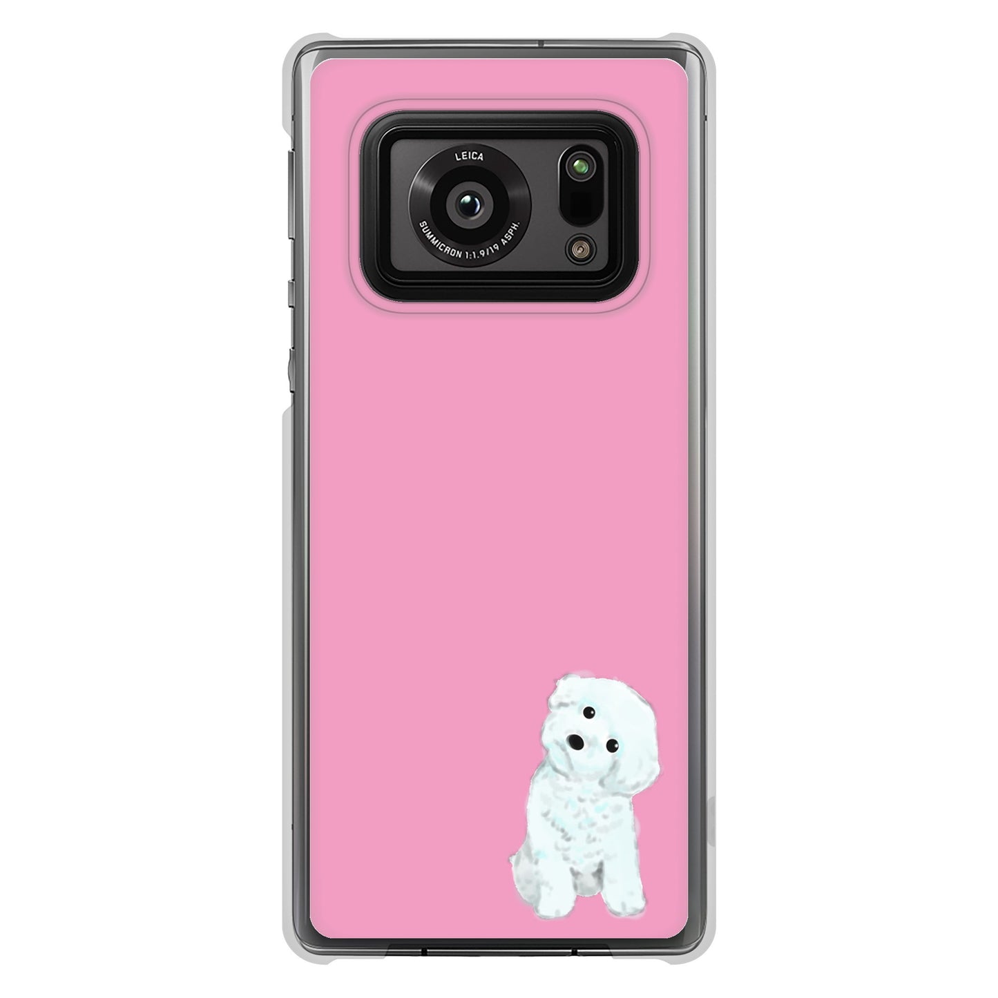 AQUOS R6 SH-51B トイプードルホワイト ハードケース 背面印刷