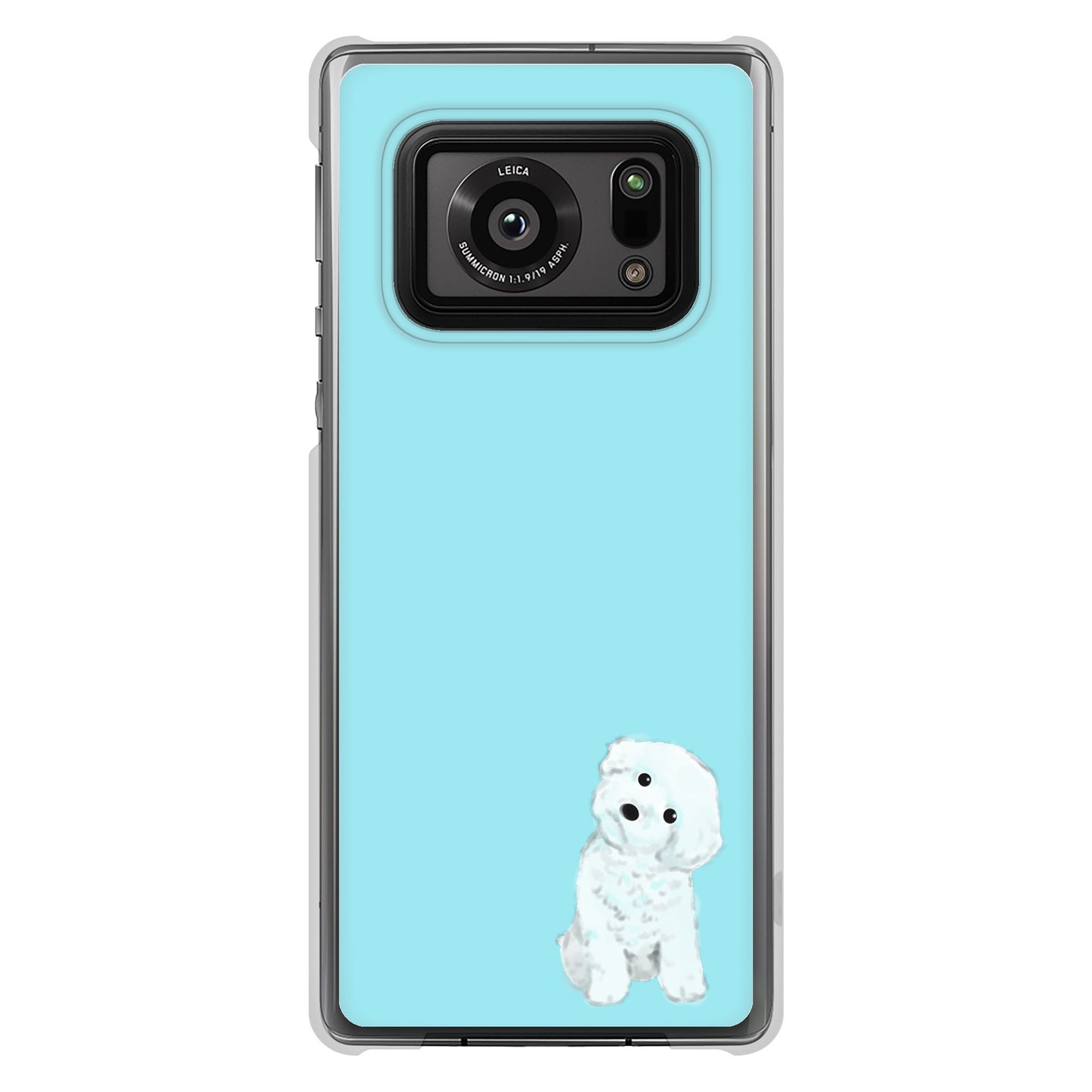 AQUOS R6 SH-51B トイプードルホワイト ハードケース 背面印刷