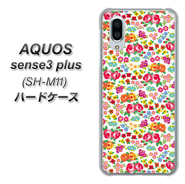 AQUOS sense3 plus SH-M11 777 マイクロリバティプリントWH ハードケース 背面印刷