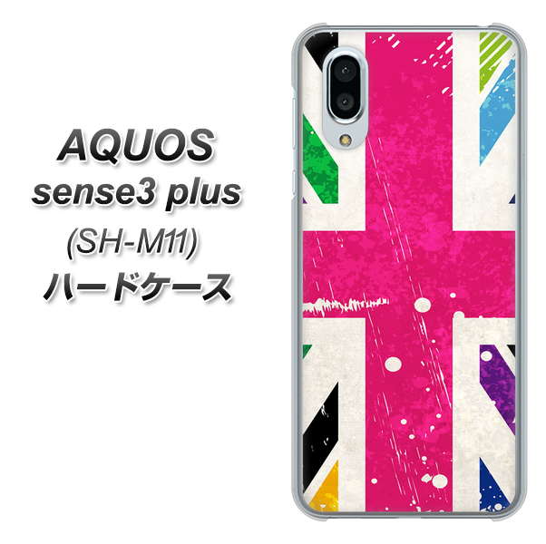 AQUOS sense3 plus SH-M11 SC806 ユニオンジャック ピンクビンテージ ハードケース 背面印刷