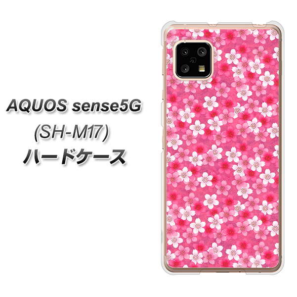 AQUOS sense5G SH-M17 065 さくら ハードケース 背面印刷