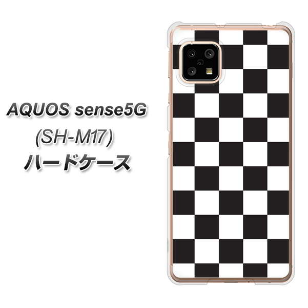 AQUOS sense5G SH-M17 151 フラッグチェック ハードケース 背面印刷