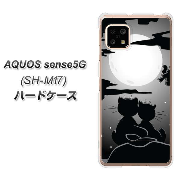 AQUOS sense5G SH-M17 342 月夜の二人 ハードケース 背面印刷