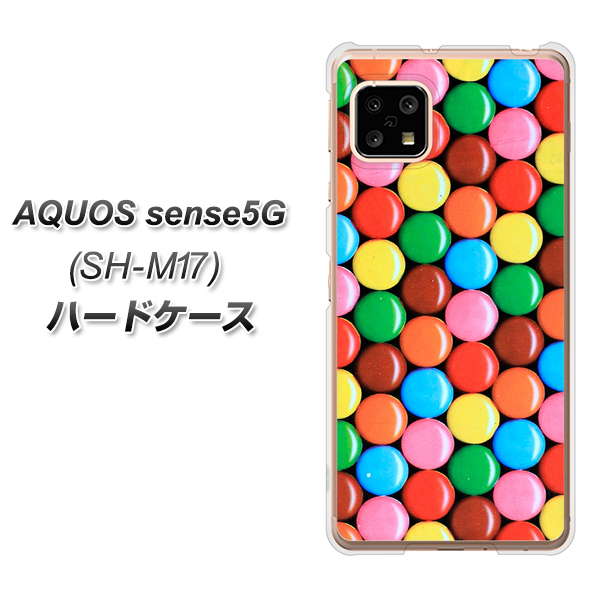 AQUOS sense5G SH-M17 448 マーブルチョコ ハードケース 背面印刷