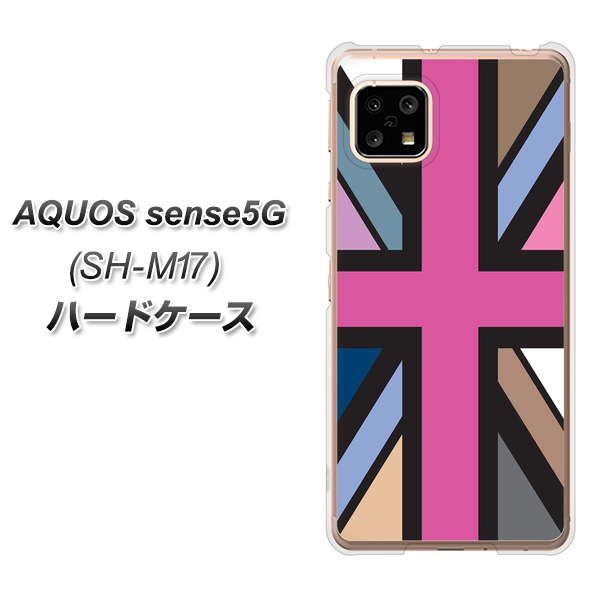 AQUOS sense5G SH-M17 507 ユニオンジャック デスカラー ハードケース 背面印刷