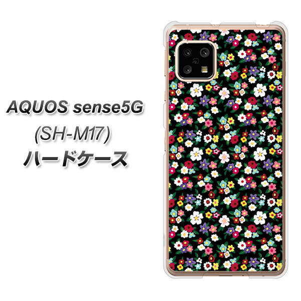 AQUOS sense5G SH-M17 778 マイクロリバティプリントBK ハードケース 背面印刷