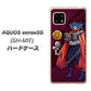 AQUOS sense5G SH-M17 AB808 織田信長 イラストと家紋 ハードケース 背面印刷