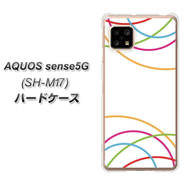 AQUOS sense5G SH-M17 IB912 重なり合う曲線 ハードケース 背面印刷