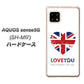 AQUOS sense5G SH-M17 SC803 ユニオンジャック ハートビンテージ ハードケース 背面印刷