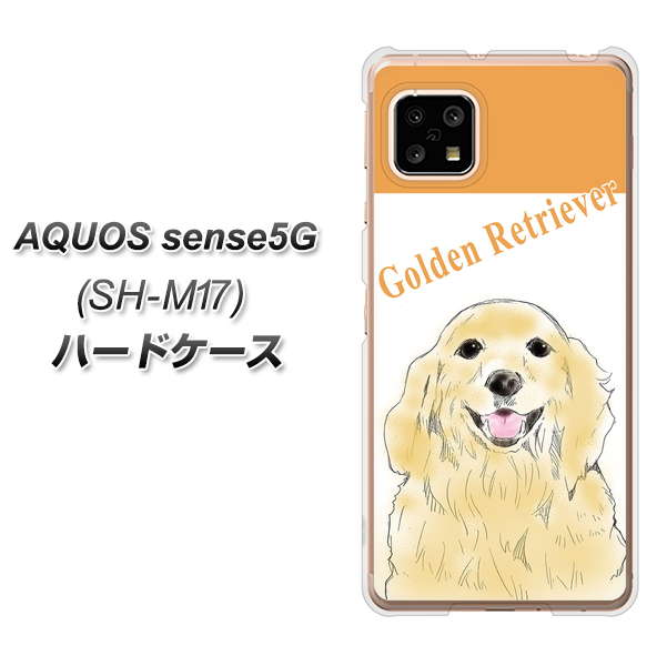 AQUOS sense5G SH-M17 YD827 ゴールデンレトリバー03 ハードケース 背面印刷