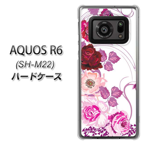 AQUOS R6 SH-M22 116 ６月のバラ ハードケース 背面印刷