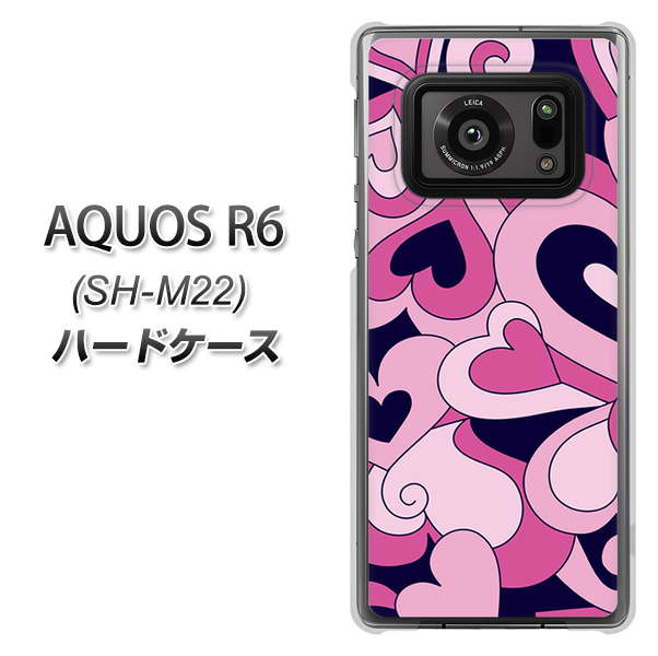AQUOS R6 SH-M22 223 ハートの調べ ハードケース 背面印刷