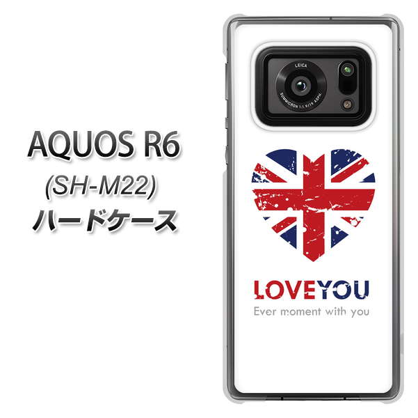 AQUOS R6 SH-M22 SC803 ユニオンジャック ハートビンテージ ハードケース 背面印刷