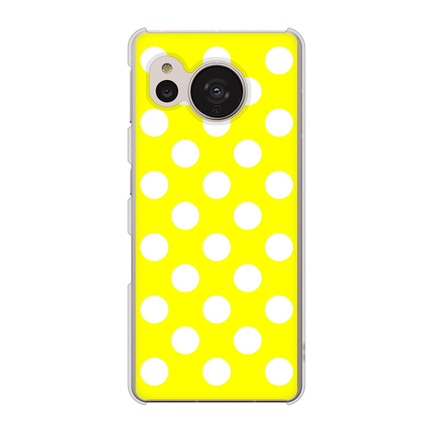 AQUOS sense7 SH-M24 楽天モバイル 1354 シンプルビッグ白黄 ハードケース 背面印刷