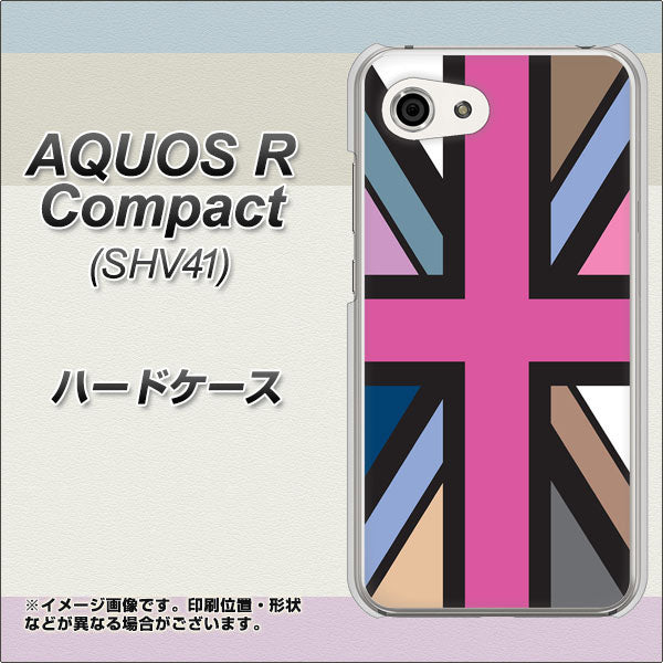 AQUOS R compact SHV41 au 507 ユニオンジャック デスカラー ハードケース 背面印刷