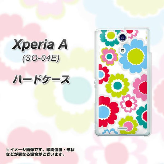 Xperia A SO-04E docomo SC827 ピクニックフラワー ハードケース 背面印刷