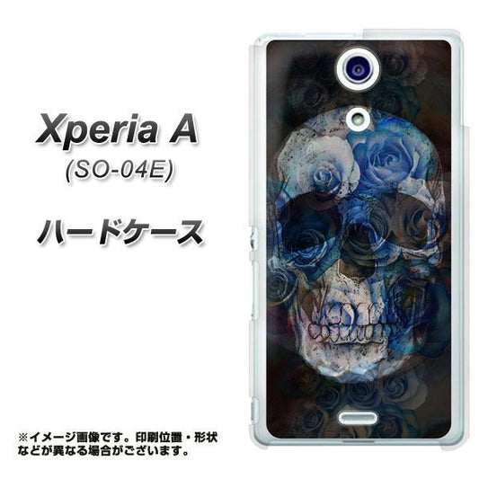 Xperia A SO-04E docomo UB946 スカルローズクロス ハードケース 背面印刷