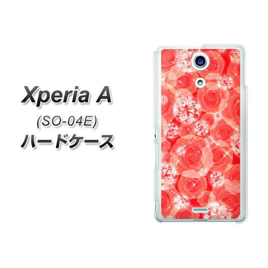 Xperia A SO-04E docomo VA816 ダイヤモンドとバラ ハードケース 背面印刷