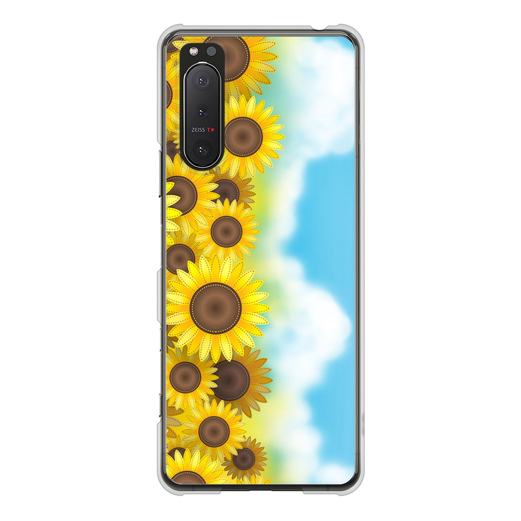 Xperia 5 II SO-52A docomo 148 ひまわり畑 ハードケース 背面印刷