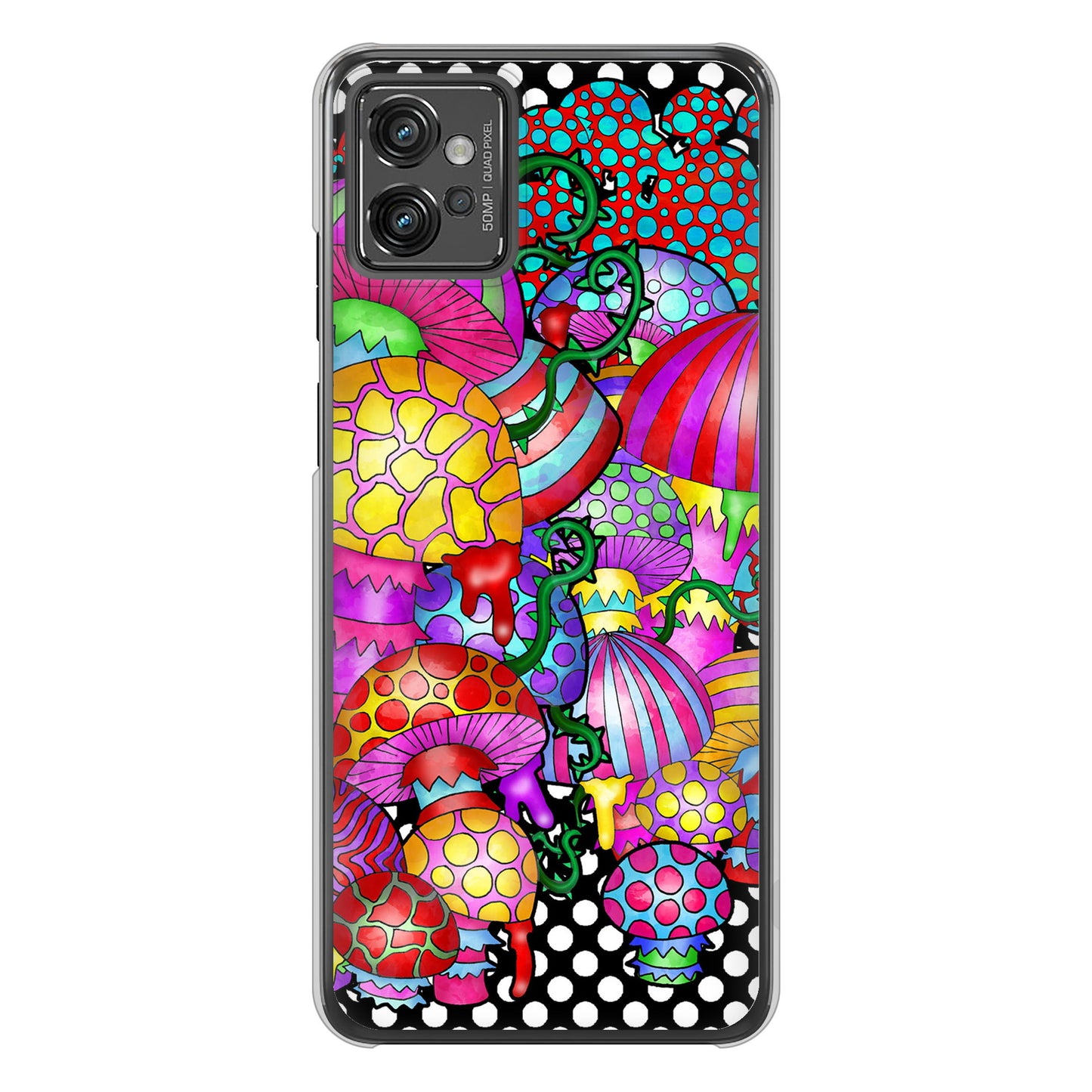 moto g32 むかいあぐる きのこ ハードケース 背面印刷